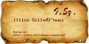 Illics Szilvánusz névjegykártya